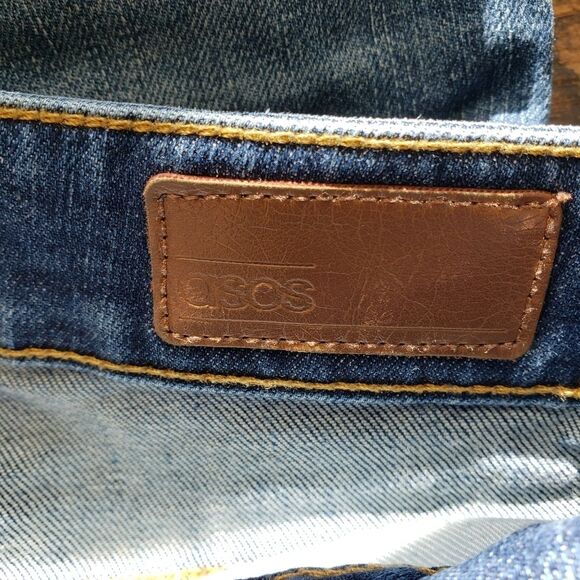 Asos fit waist denim blue mid rise skinny jeans 30/30 - Picture 6 of 7